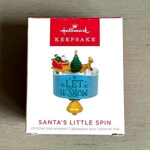Hallmark Keepsake Miniature Ornament 2022 ~ Santa’s Little Spin NEW Christmas